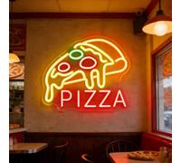 Pizza Slice LED Insegna al Neon per Decorazione Della Parete Dimmerabile USB Powered Acrilico Wall Art Light per Pizzeria Ristorante Bar Party Food Truck