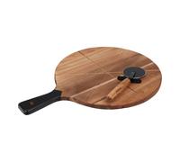 Pizza Tagliere Rotondo Ø 30 CM Con Maniglia E Führungsrillen Incl. Rotella-Pizza