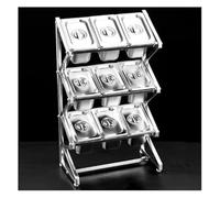 Pizza Topping Station, Spezie, Insalata Marmellata Ingredienti Frutta Controsoffitto Dispenser Cucina Buffet Condimento Container