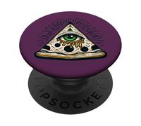 Pizza tutti gli occhi illuminati umorismo fast food PopSockets PopGrip Adesivo