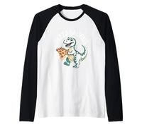 Pizzasaurus T Rex Pizza Lover Divertente Dinosauro Umorismo Maglia con Maniche Raglan