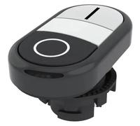Pizzato Elettrica E21PDRL1AAAA Pulsante doppio Piatto Bianco, Nero 1 pz.
