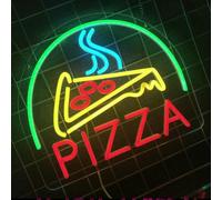 Pizzeria neon logo LED luce commerciale parete finestra porta anteriore decorazione notturna alimentazione USB a lungo termine luce regolabile