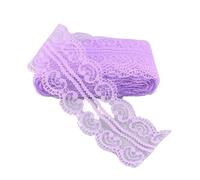 Pizzi E Merletti 10 metri doppio nastro di pizzo a forma cuore cucito 45MM trim fai da te tessuto ricamo accessori artigianali(Light Purple)