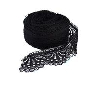 Pizzi E Merletti 10 Metri/lotto Elastico In Pizzo Guarnizioni Nastri 30mm Tessuto di Ricamo Cucito Abbigliamento FAI DA TE Matrimonio Decorativo(Noir,5 Yards)