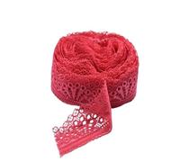 Pizzi E Merletti 10 Metri/lotto Elastico In Pizzo Guarnizioni Nastri 30mm Tessuto di Ricamo Cucito Abbigliamento FAI DA TE Matrimonio Decorativo(Rose red,5 Yards)