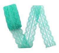 Pizzi E Merletti 10 Metri/lotto Nastro Bilaterale Del Merletto Artigianato Ricamato Netto for La Cerimonia Nuziale for Il Vestito for Cucire Decorazioni Dell'arco Larghezza 5 cm(Grass green Lace)