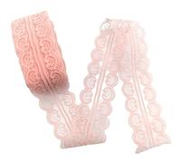 Pizzi E Merletti 10 Metri/lotto Nastro Bilaterale Del Merletto Artigianato Ricamato Netto for La Cerimonia Nuziale for Il Vestito for Cucire Decorazioni Dell'arco Larghezza 5 cm(Shell pink Lace)