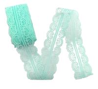 Pizzi E Merletti 10 Metri/lotto Nastro Bilaterale Del Merletto Artigianato Ricamato Netto for La Cerimonia Nuziale for Il Vestito for Cucire Decorazioni Dell'arco Larghezza 5 cm(Light blue Lace)