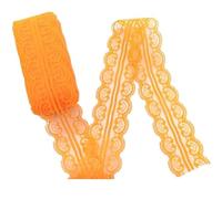 Pizzi E Merletti 10 Metri/lotto Nastro Bilaterale Del Merletto Artigianato Ricamato Netto for La Cerimonia Nuziale for Il Vestito for Cucire Decorazioni Dell'arco Larghezza 5 cm(Orange Lace)