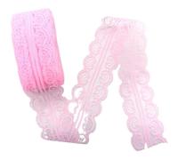 Pizzi E Merletti 10 Metri/lotto Nastro Bilaterale Del Merletto Artigianato Ricamato Netto for La Cerimonia Nuziale for Il Vestito for Cucire Decorazioni Dell'arco Larghezza 5 cm(Pink Lace)