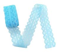 Pizzi E Merletti 10 Metri/lotto Nastro Bilaterale Del Merletto Artigianato Ricamato Netto for La Cerimonia Nuziale for Il Vestito for Cucire Decorazioni Dell'arco Larghezza 5 cm(Sky blue Lace)