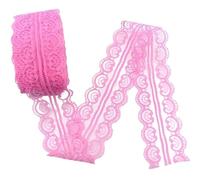 Pizzi E Merletti 10 Metri/lotto Nastro Bilaterale Del Merletto Artigianato Ricamato Netto for La Cerimonia Nuziale for Il Vestito for Cucire Decorazioni Dell'arco Larghezza 5 cm(Rose red Lace)