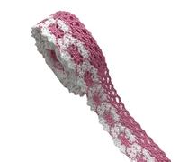 Pizzi E Merletti 2 metri 1 "25mm pizzo di cotone finiture for patchwork fatto a mano nastro di pizzo di cotone tessuto for cucire materiale di abbigliamento artigianale fai da te Merletto Al Metro(Ros