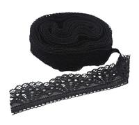 Pizzi E Merletti 5-10 yards/lot tessuto di pizzo bianco elastico a forma ventaglio for cucire accessori artigianali che decorano l'abito da sposa ricamato(Noir,5yards)