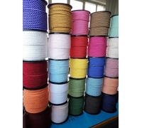 PIZZITALIANI - Cordone Intrecciato 6mm x 25m, Avorio - Corda Decorativa Flessibile, Passamaneria, Cordoncino per cucito, Artigianato, Bricolage, DIY e Fai da Te, Made in Italy