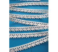 PIZZITALIANI Pizzo al metro - Nastro Pizzo BEIGE, Altezza 1 cm x 10 m, Made in Italy, Passamaneria per tessuti, Pizzi e Merletti cotone, Bordino per tessuti, Art1715