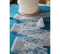 PIZZITALIANI Tulle per bomboniere - Pizzo Tulle AVORIO, Altezza 6 cm x 10 m, Made in Italy Passamaneria decorativa, Pizzi e merletti, Merletto Valencienne morbido, Art1404018