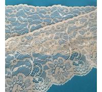 PIZZITALIANI Tulle per bomboniere - Pizzo Tulle BEIGE, Altezza 11 cm x 10 m, Made in Italy Passamaneria decorativa, Pizzi e merletti, Merletto Valencienne morbido, Art1001560