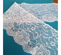 PIZZITALIANI Tulle per bomboniere - Pizzo Tulle BIANCO, Altezza 11 cm x 10 m, Made in Italy Passamaneria decorativa, Pizzi e merletti, Merletto Valencienne morbido, Art1001560