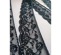 PIZZITALIANI Tulle per bomboniere - Pizzo Tulle BLU SCURO, Altezza 6 cm x 10 m, Made in Italy Passamaneria decorativa, Pizzi e merletti, Merletto Valencienne morbido, Art1404018