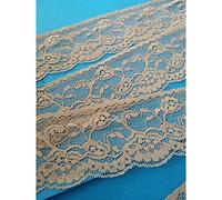 PIZZITALIANI Tulle per bomboniere - Pizzo Tulle MARRONE FANGO, Altezza 6 cm x 10 m, Made in Italy Passamaneria decorativa, Pizzi e merletti, Merletto Valencienne morbido, Art1404018