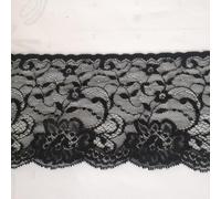 PIZZITALIANI Tulle per bomboniere - Pizzo Tulle NERO, Altezza 11 cm x 10 m, Made in Italy Passamaneria decorativa, Pizzi e merletti, Merletto Valencienne morbido, Art1001560