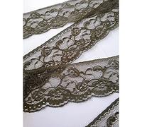 PIZZITALIANI Tulle per bomboniere - Pizzo Tulle VERDE OLIVA, Altezza 6 cm x 10 m, Made in Italy Passamaneria decorativa, Pizzi e merletti, Merletto Valencienne morbido, Art1404018