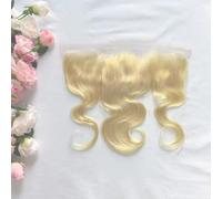 Pizzo biondo 613 frontale trasparente 13x4 pizzo chiusura frontale orecchio a orecchio corpo onda 12a 100% bionda vergine Remy capelli umani per le donne #613 pizzo biondo miele 10 pollici