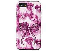 Pizzo Bow Immagine Preppy Ragazze Coquette Rosa Floppy Orecchio Cani Custodia per iPhone SE (2020) / 7/8