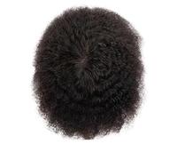 Pizzo da uomo con NPU intorno alla parrucca dei capelli umani di base per protesi capillare durevole Unità di sistema dei capelli ricci neri naturali 120 6x8 #onda profonda 1B