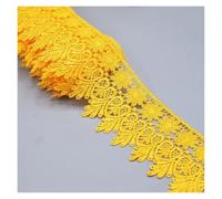 Pizzo in tessuto Nastro, Passamaneria in pizzo floreale all'uncinetto, 15 iarde, 8 cm di larghezza, multicolore(Gold)