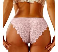 Pizzo No Show Bikini Morbido respiro Mutandine Senza Cuciture Biancheria Intima da Donna Sexy a Vita Bassa per Le Donne Mutande Brasiliana Cotone Bianco