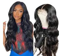 Pizzo Parrucche Anteriori Per Le Donne Ondulato Riccio Nero Naturale Guardando Sintetico Moda Quotidiano Partito Costume Parrucca Con Parrucca Cap