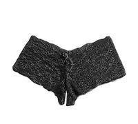 Pizzo pieno multipack per le Donne Mutandine Mezzogiorno Hipster intimo Shorties Morbide Mutandine Triangolo Sexy in Maglia Trasparente Donna Mutandine Confortevoli Set, Le Noir, XXL