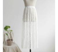 Pizzo Rete Gonna Sottoveste a-Line Slip Abito Sottogonna Bianco Nero sotto-Abiti