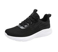Pizzo Spettacoli Donne Scarpe Sportive Mesh Traspirante Scarpe Da Corsa Leggero Suola Morbida Sport All'aperto Tempo Libero Scarpe Karate House Scarpe, Nero , 38 EU