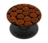 Pizzo zucca Halloween modello ago bobina filo uncinetto PopSockets PopGrip Adesivo