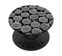 Pizzo zucca Halloween modello ago bobina filo uncinetto PopSockets PopGrip Adesivo