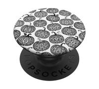 Pizzo zucca Halloween modello ago bobina filo uncinetto PopSockets PopGrip Adesivo