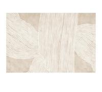 PIZZZENO Tappeti per soggiorno, camera da letto, area grande, arredamento astratto, soffice e morbido, tappeto da salotto color crema (180x250 cm/K)