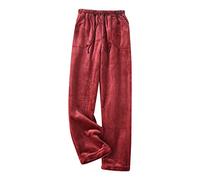 Pj Bottoms Pantaloni da donna Plus Size Lounge Pantaloni da donna ad alta elasticità Pantaloni da sonno a gamba larga morbidi e comodi pantaloni da casa in pile corallo ispessiti caldi per il tempo