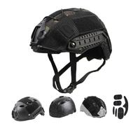 PJ Casco Tattico Paintball Airsoft Casco Militare FAST con Staffa NVG e Binario di Guida Iaterale