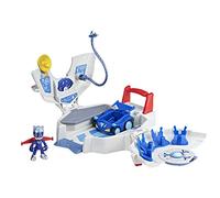PJ Masks Super Pigiamini, Playset PJ Power Q, set del quartier generale dei Superpigiamini con auto e action figure, giocattoli a tema supereroi per bambini e bambine dai 3 anni in su