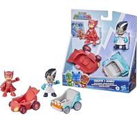 PJ Masks Hasbro Super pigiamini, Gufetta vs Romeo, Macchine da Corsa Giocattolo per età prescolare, Set con 2 Veicoli e 2 Personaggi, per Bambini dai 3 Anni in su