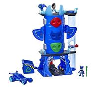 PJ Masks Hasbro Super pigiamini, Quartier Generale Deluxe, playset giocattolo della sede centrale con 2 action figure e veicolo, per bambini da 3 anni in su