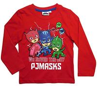 PJ Masks, maglietta a maniche lunghe, da ragazzo grigio/rosso 122 cm-128 cm