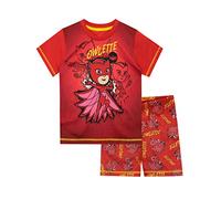 PJ Masks Pigiama a Maniche Corta per Ragazzi Owlette Rosso 8-9 Anni