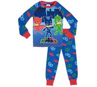 PJ Masks Pigiama, Pigiami Caldo Cotone Bambino, Catboy Owlette Gekko, Pigiamask Vestibilitta Stretta, 5-6 Anni