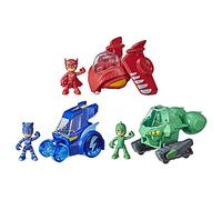 PJ Masks, Super pigiamini, Combiner Jet 3-in-1, Giocattolo per Bambini e Bambine in età prescolare, Set Giocattolo PJ Masks - Super pigiamini con 3 Veicoli e 3 Action Figure, dai 3 Anni in su